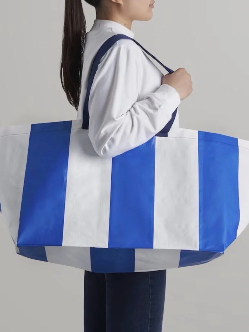 IKEA Large Blue and White Striped Storage Bag / limited edition spring ‘25